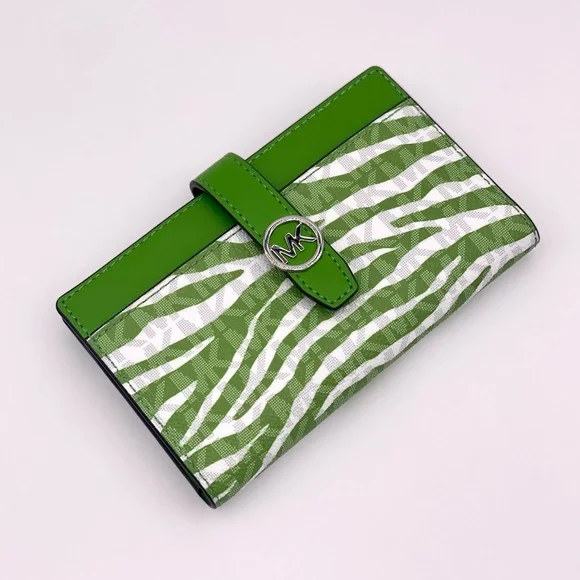 Michael Kors GREENWICH Medium Bifold Wallet Jungle Green - Picture 6 of 11